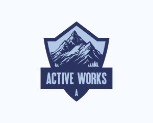 Adventure Mountain Shield logo design