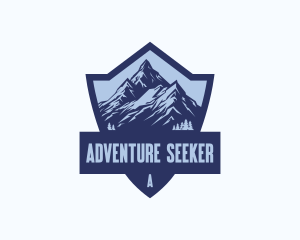 Adventure Mountain Shield logo design