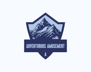 Adventure Mountain Shield logo design