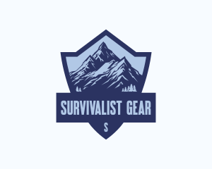 Adventure Mountain Shield logo design