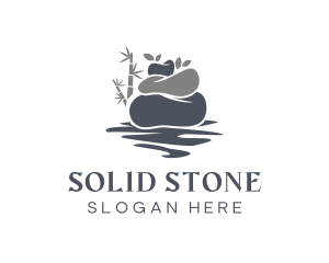 Peaceful Zen Stone logo design