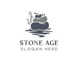 Peaceful Zen Stone logo design