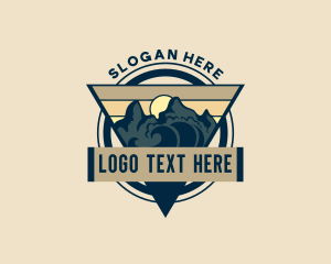 Slope - Mountain Forest Camping logo design