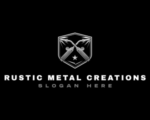 Metalwork Welding Shield logo design