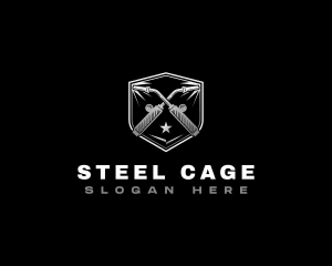 Metalwork Welding Shield logo design