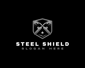 Metalwork Welding Shield logo design