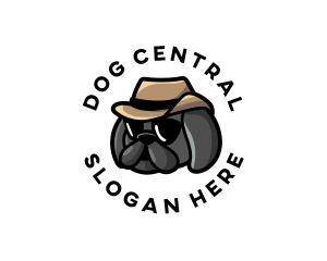 Dog Pug Hat logo design