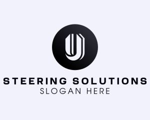 Circle Shape Letter U logo design