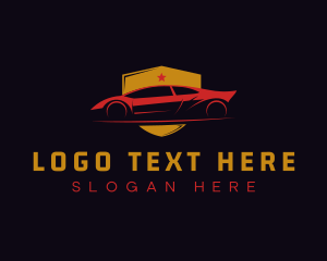 Luxury Sports Car Shield logo