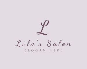 Feminine Cursive Beauty Company logo design