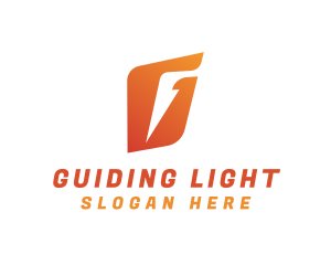 Modern Lightning Shape Letter G logo design