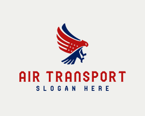 Patriotic American Eagle logo design