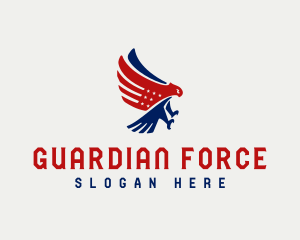 Patriotic American Eagle logo design