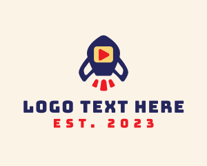Youtube - Rocket Media Player logo design