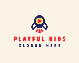 Rocket Media Play logo design