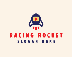 Rocket Media Play logo design