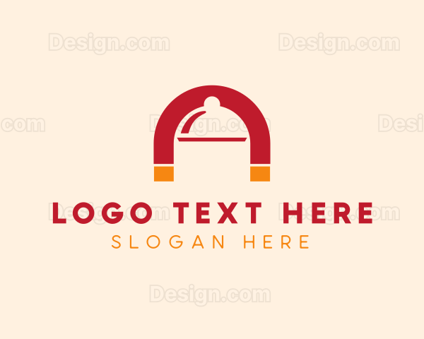 Food Cloche Magnet Logo