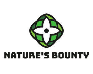 Flower Nature Cross logo design