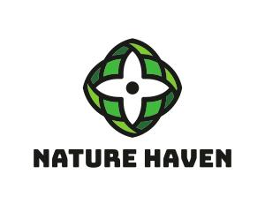 Flower Nature Cross logo design