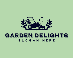 Lawn Mower Gardening logo design