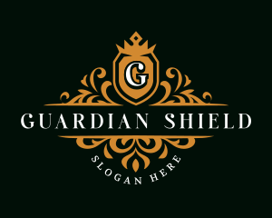 Crown Shield Crest logo design