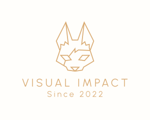 Minimalist Wild Jackal logo design