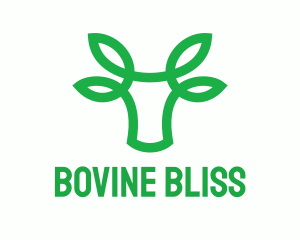 Green Bovine Bull Cow logo