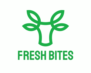 Green Bovine Bull Cow logo