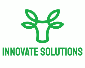 Green Bovine Bull Cow logo