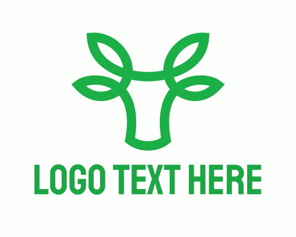 Green And White logo example 2