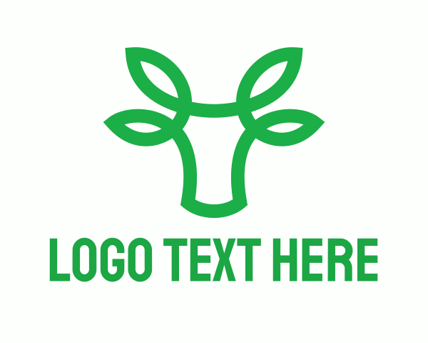 Green Cow logo example 3