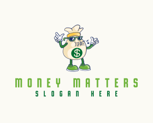 Cartoon Money Sack logo design