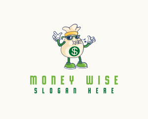 Cartoon Money Sack logo design