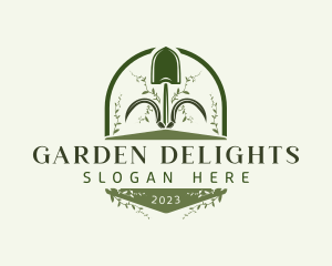 Garden Horticulture Shovel logo design