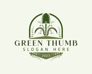Garden Horticulture Shovel logo design