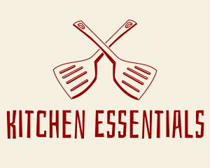 Crossed Cooking Spatulas  logo design