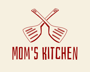 Crossed Cooking Spatulas  logo design