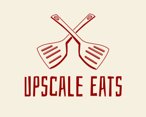 Crossed Cooking Spatulas  logo design