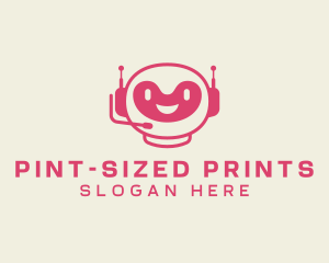 Cute Chatbot Robot logo