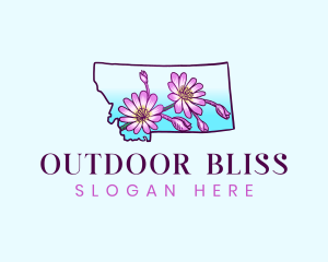 Montana Flower Botanical logo design