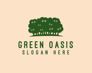 Green Sheep Trees logo design