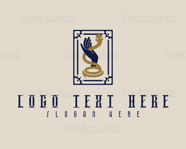 Hand Snake Tarot Card Logo