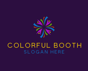 Colorful Fireworks People logo design