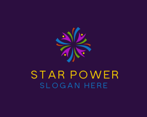 Colorful Fireworks People logo design