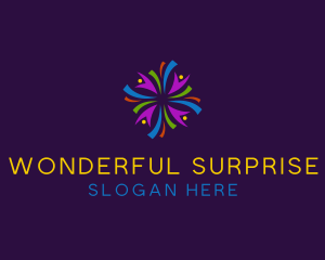 Colorful Fireworks People logo design