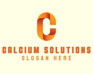 Gradient Orange Letter C logo design