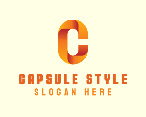 Gradient Orange Letter C logo design