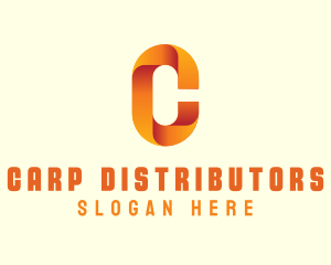 Gradient Orange Letter C logo design