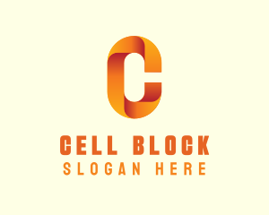 Gradient Orange Letter C logo design