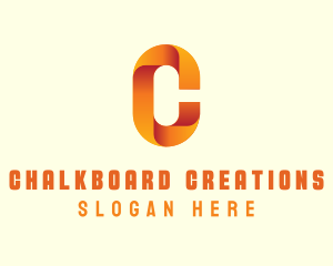 Gradient Orange Letter C logo design